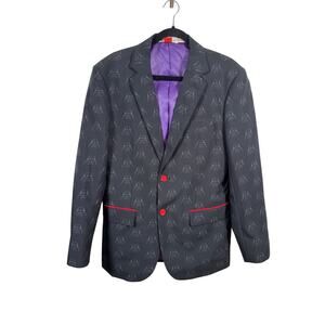 OppoSuits Jacket Mens 40 Black Suit Blazer Darth Vader Star Wars TK-421 Red Trim